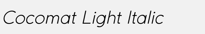 Cocomat Light Italic